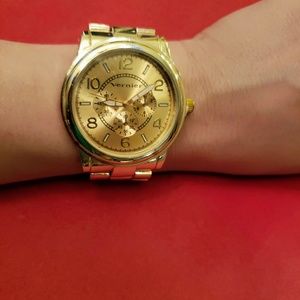 Vernier Gold-Tone Watch (Plastic Still in Place)